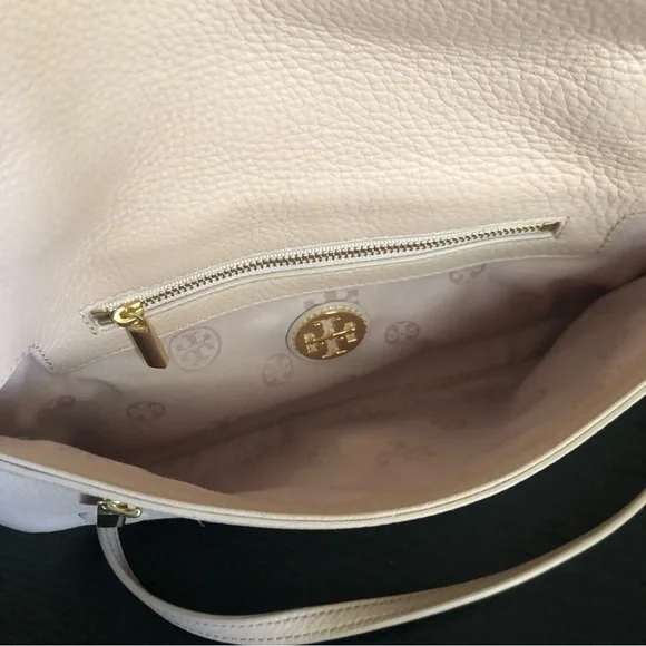 Tory Burch Britten Pale Pink Leather Crossbody Clutch Bag - Picture 8 of 15